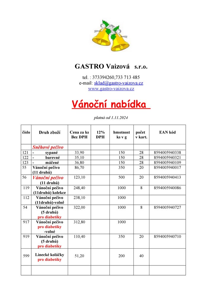 GASTRO Vaizov s.r.o. - akce Listopad - prosinec 2024 - strnka  5